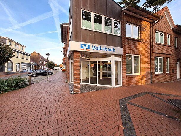Eingang zum SB-Center der Volksbank in Stolzenau Eingang zum SB-Center der Volksbank in Stolzenau