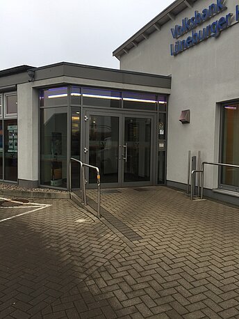 Eingang Volksbank Filiale Bardowick