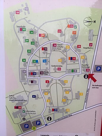 Übersichtsplan PKL  (Kapelle ist Gebäude 33)