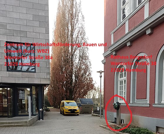 Zufahrt mit AED